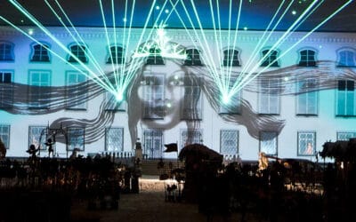 Tüssling Castle – Outdoor video mapping and laser mapping for Christmas