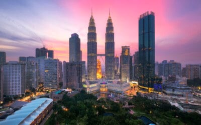 Lasershow in Kuala Lumpur – 50. Unabhängigkeitstag